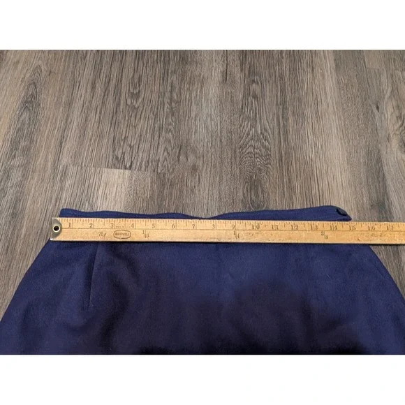 Vintage Pendleton Wool Skirt Navy Blue Size 13/14 Made in USA Career Office - Picture 4 of 6
